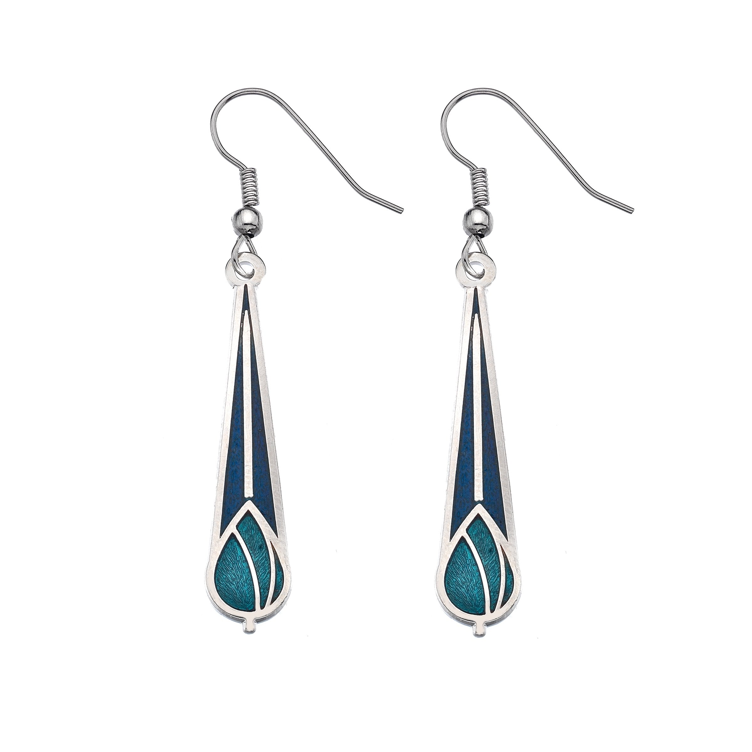 Mackintosh Turquoise Rose Bud Earrings